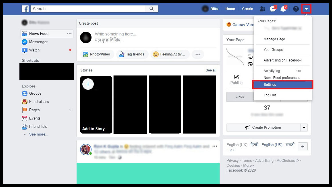 logout Facebook account from all devices - Facebook Settings