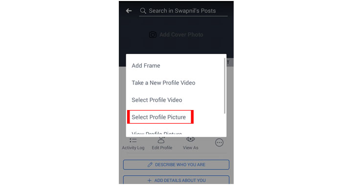 Select Profile Picture.