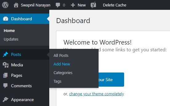 Add New Post WordPress.